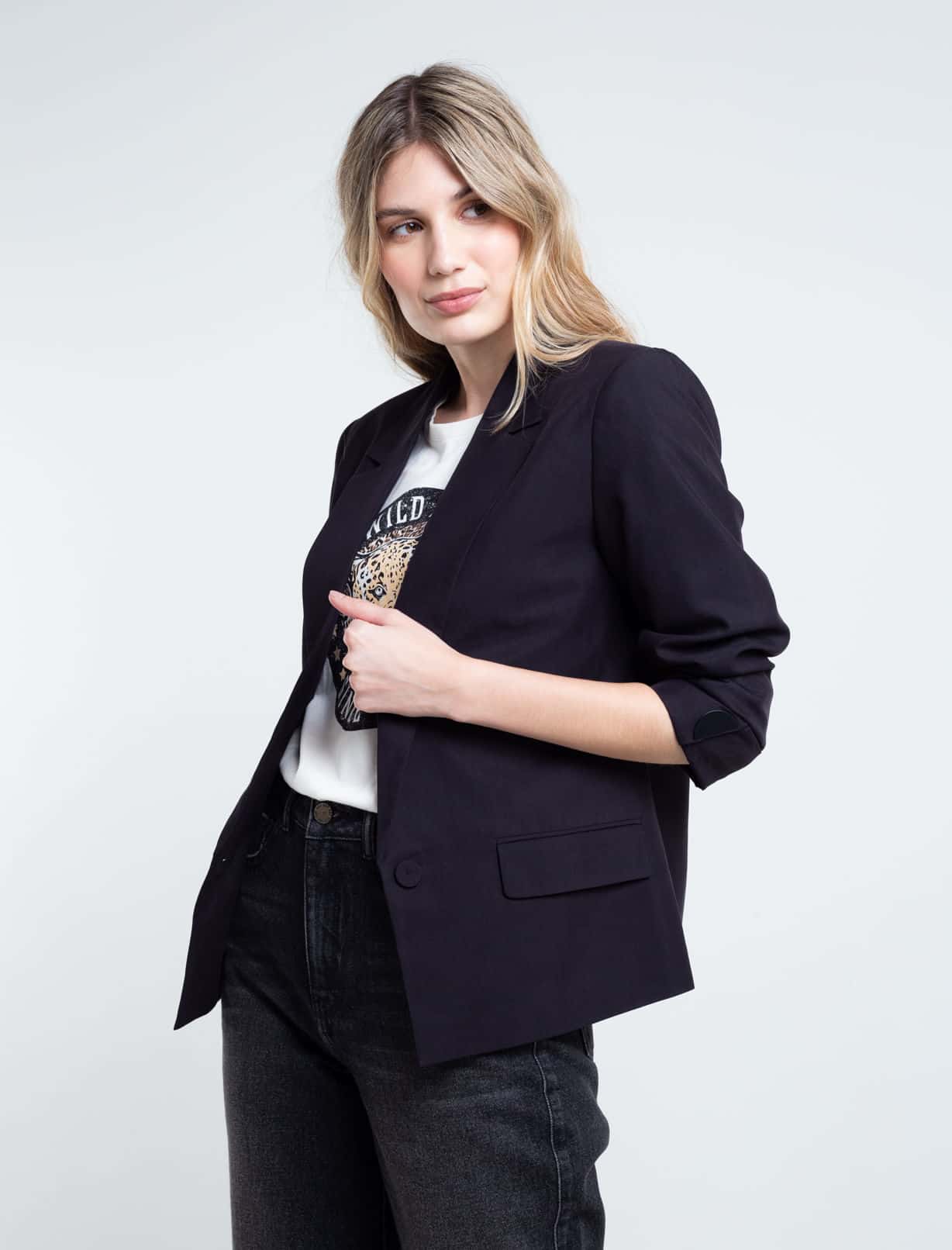 Chaqueta con cuello de solapa