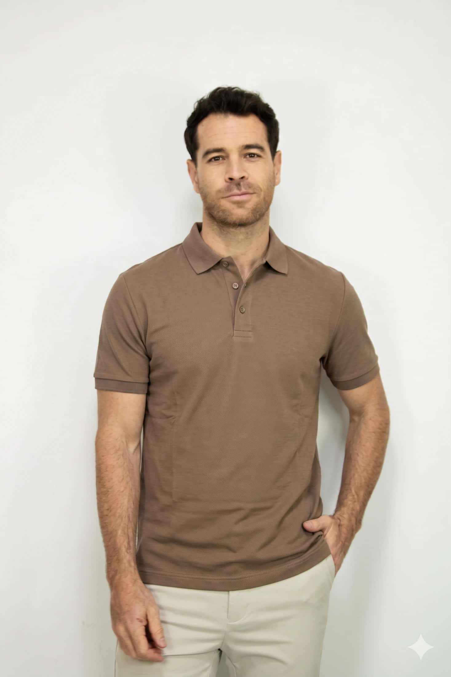 Polo Deportiva Cafe Para Hombre