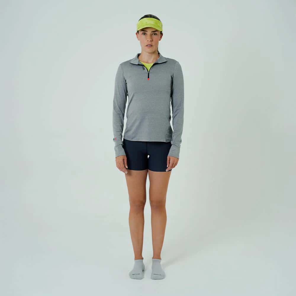 CAMISETA RUNNING MANGA LARGA ACTIVE GRAY PARA MUJER