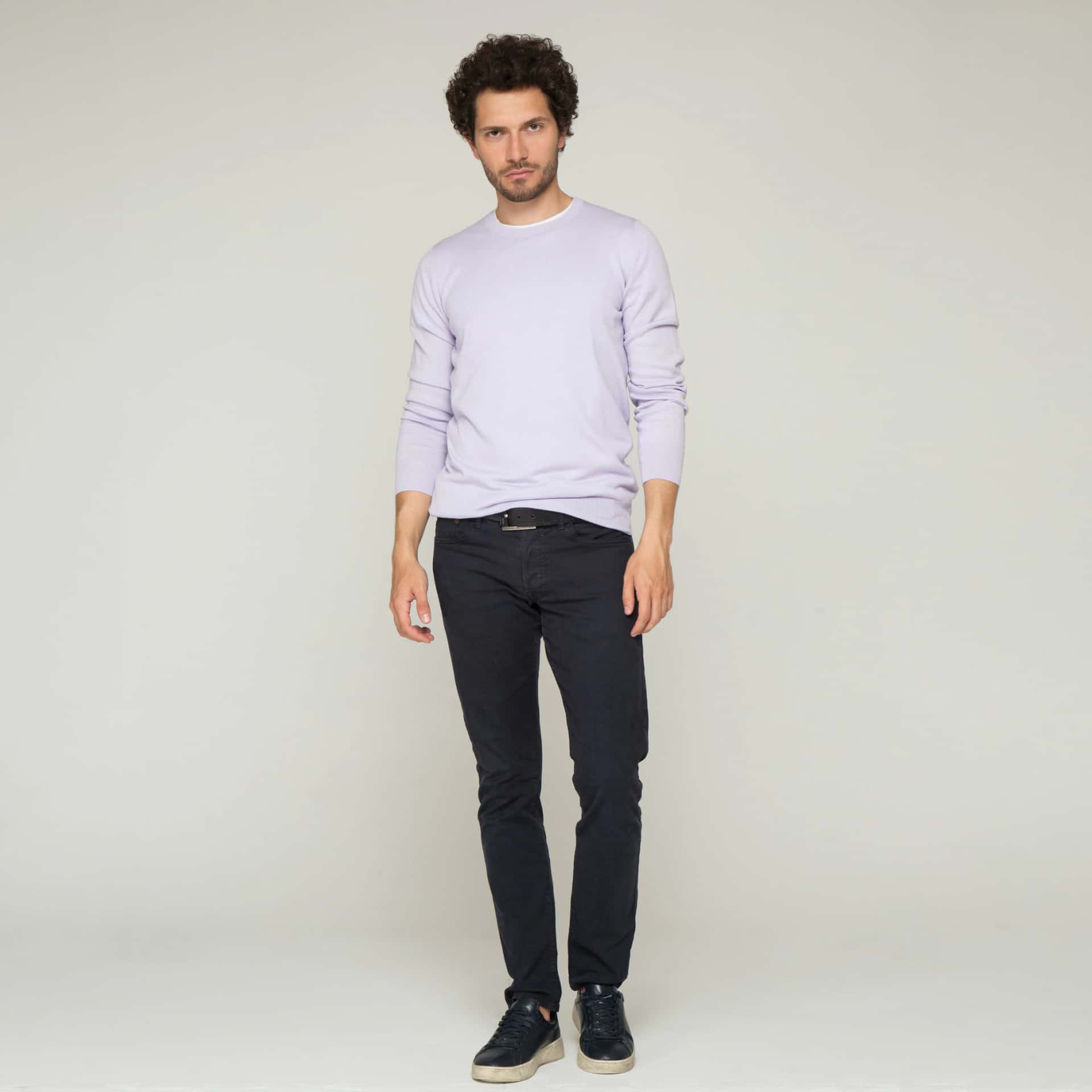 Saco Cuello Redondo Algodón Lila