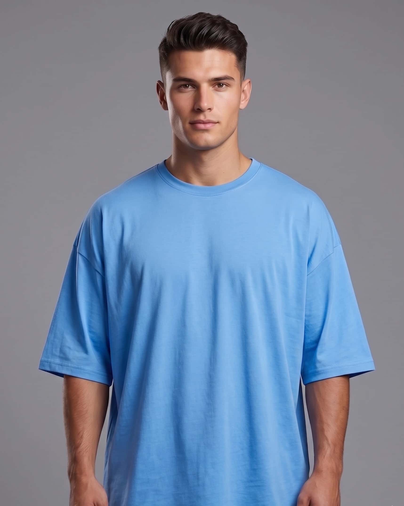 Camiseta Fist Basica Premium Stretch Azul Cielo