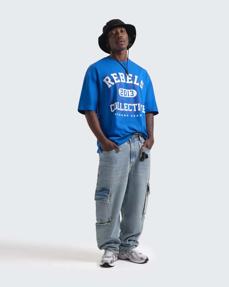 Camiseta Azul Oversize Rebels Club - miniatura 7