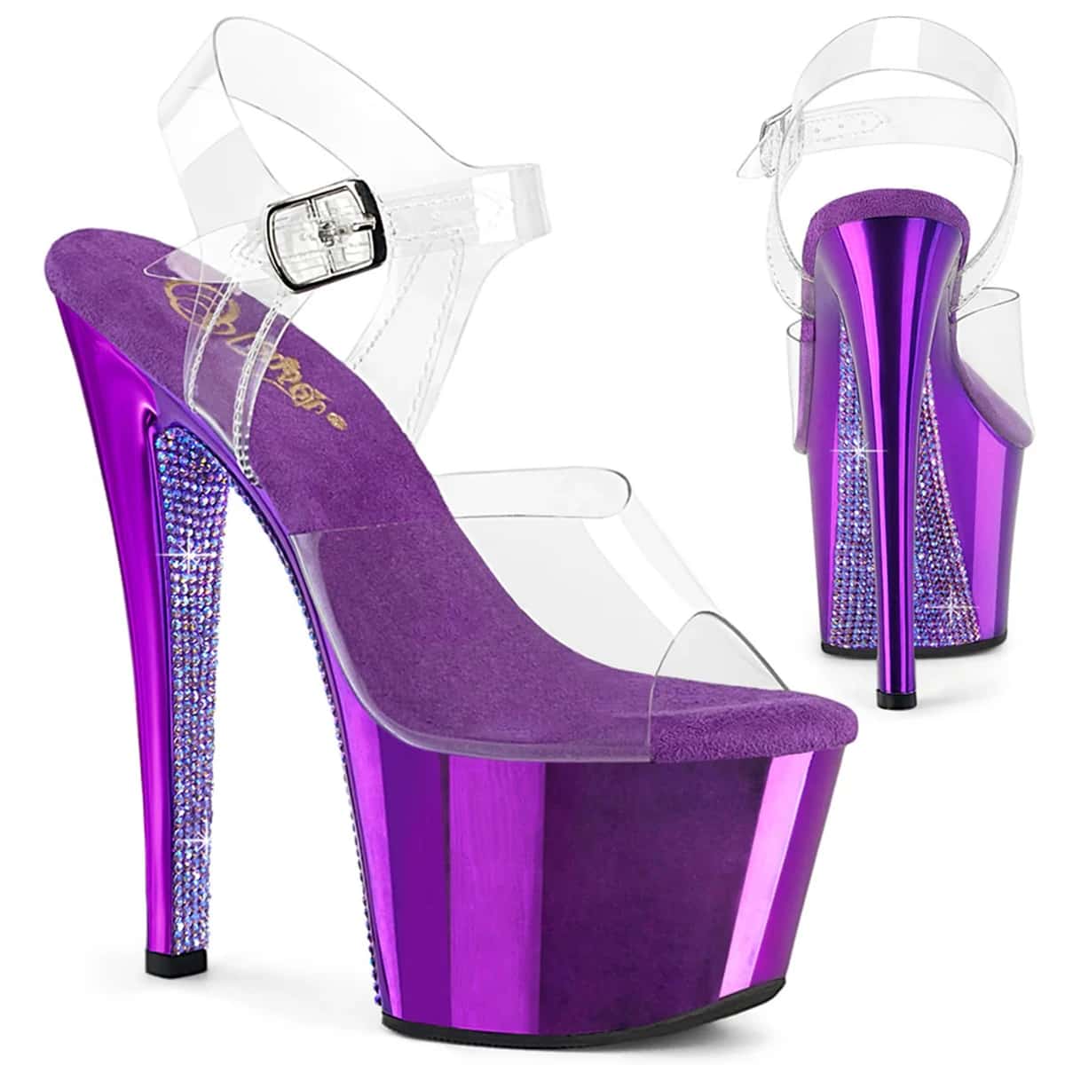 Zapatos sandalias bajo pedido Tacones Plataforma Poledance Pleaser SKY308CHRS/C/PPCH-RS