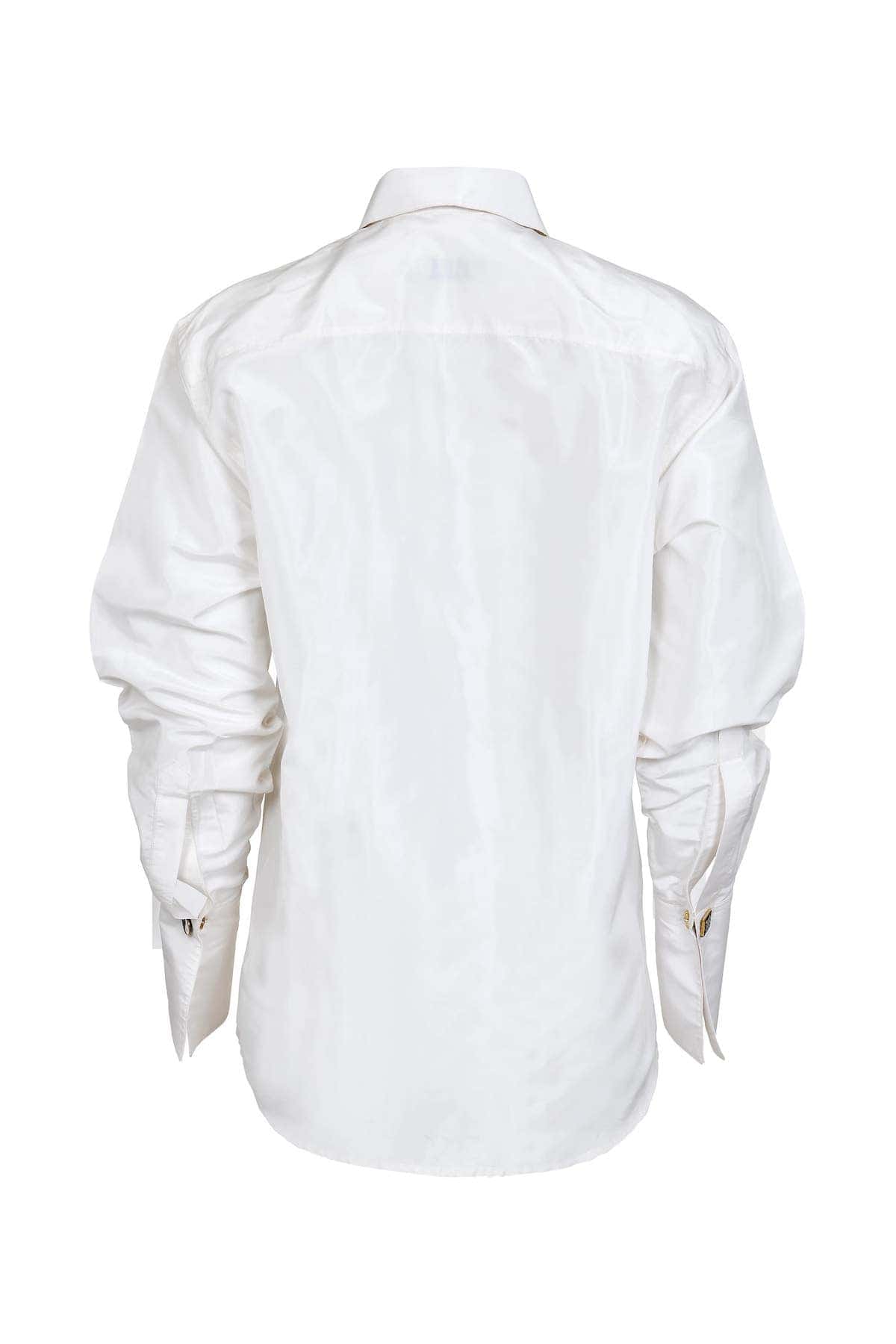 The Classic Tuxedo Shirt 100% Silk Taffeta - miniatura 3