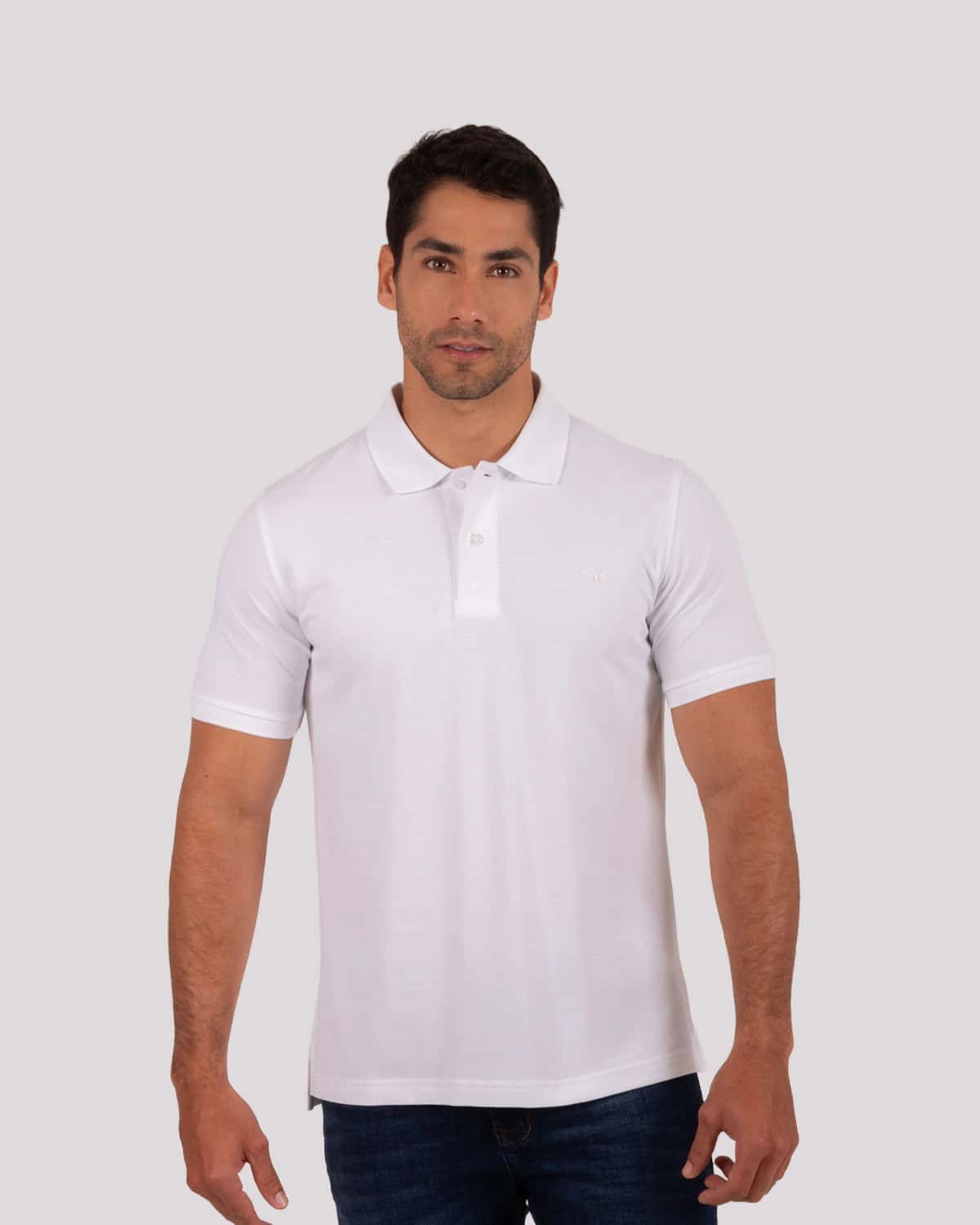 Polo blanca para hombre