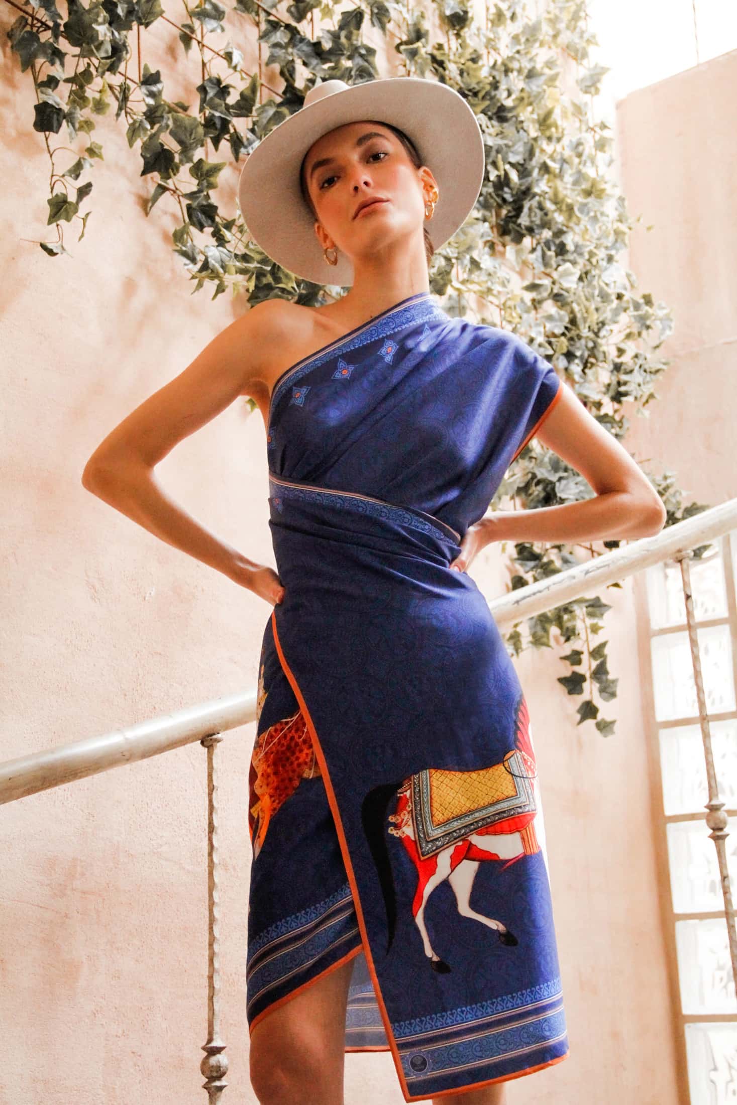 Sari Pallium, Azul/ Vestido - Falda - miniatura 4