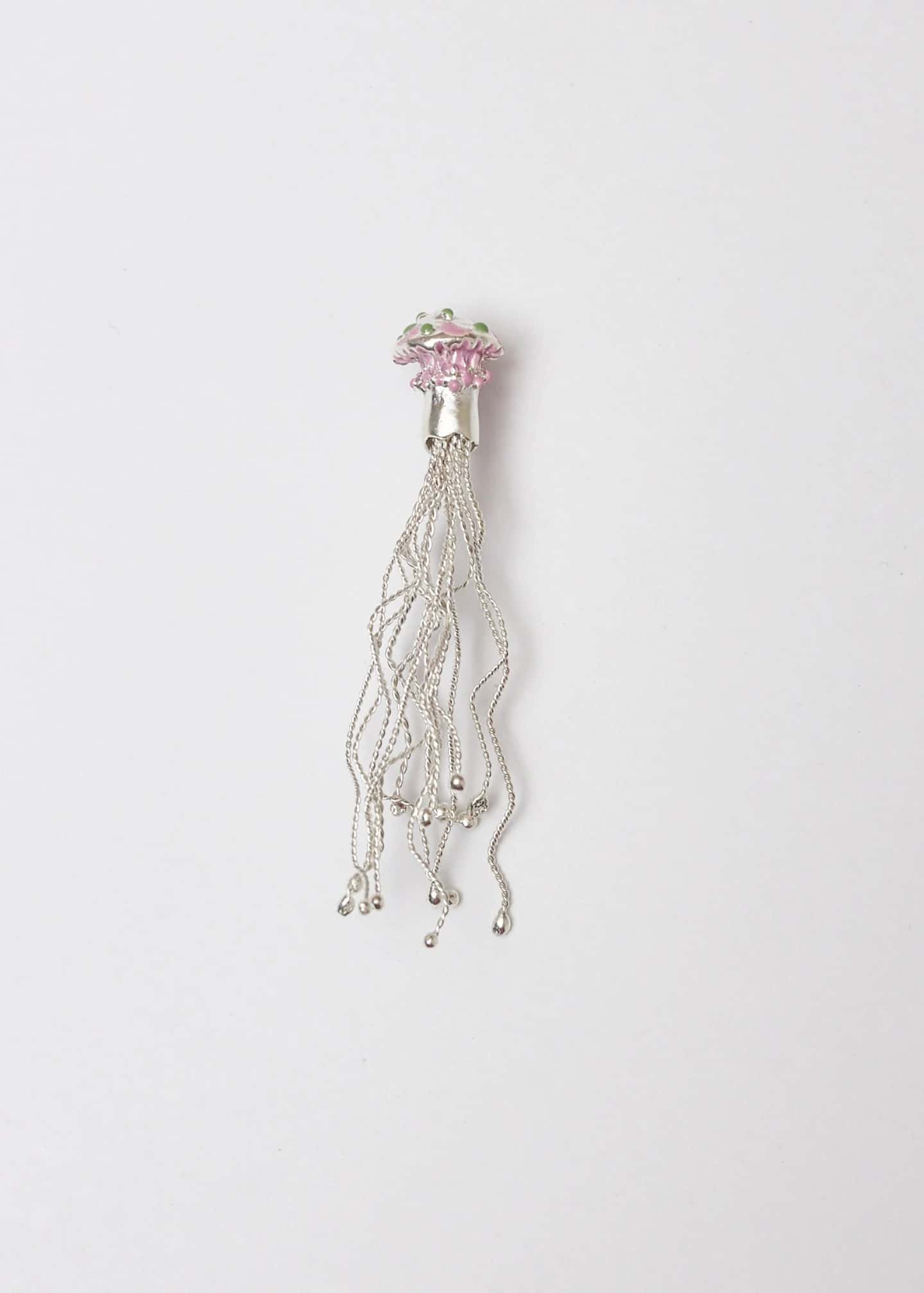 Arete broche micelios maxi pistacho lila - miniatura 4