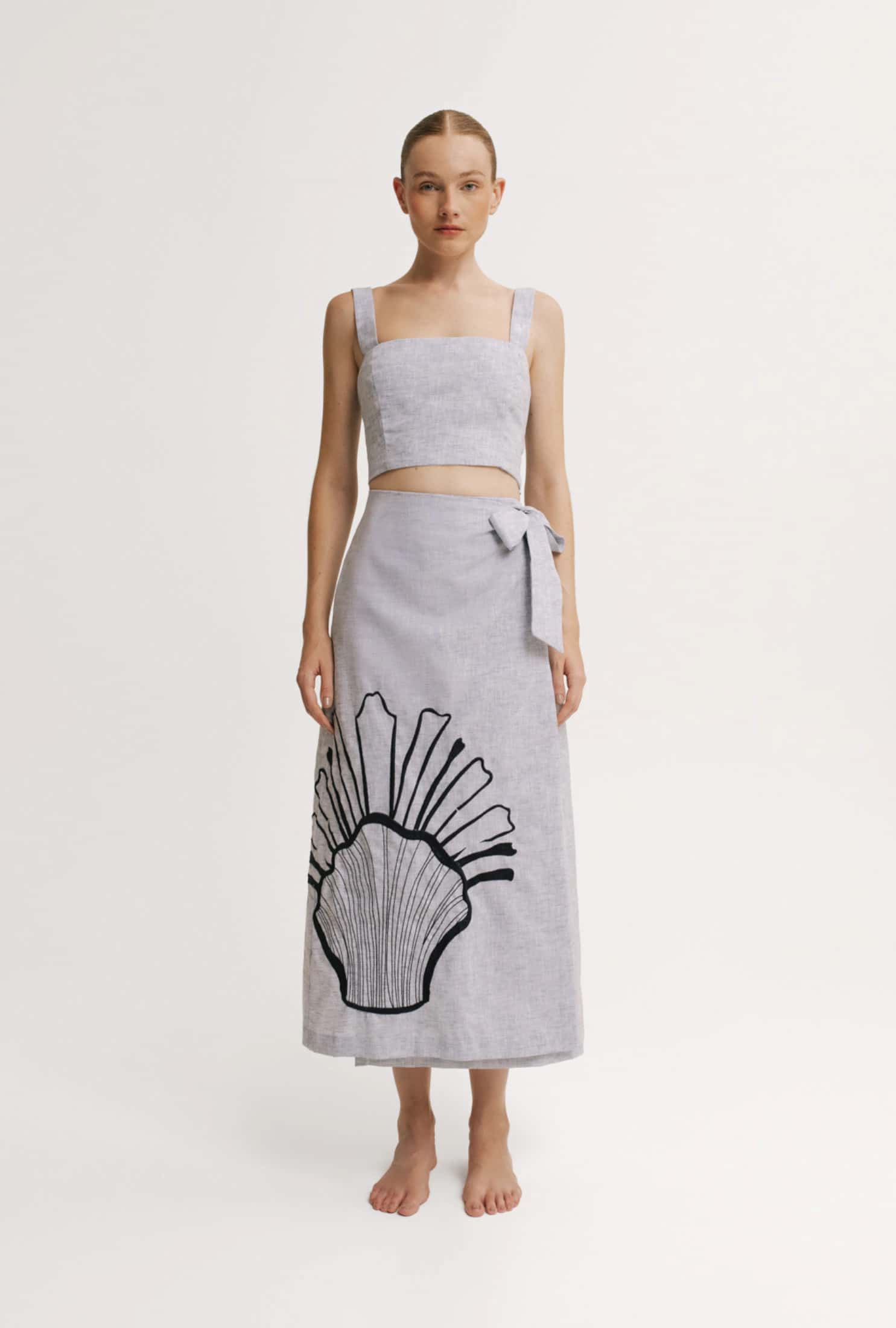 Crop Top Tiana & Falda Samira Caracola
