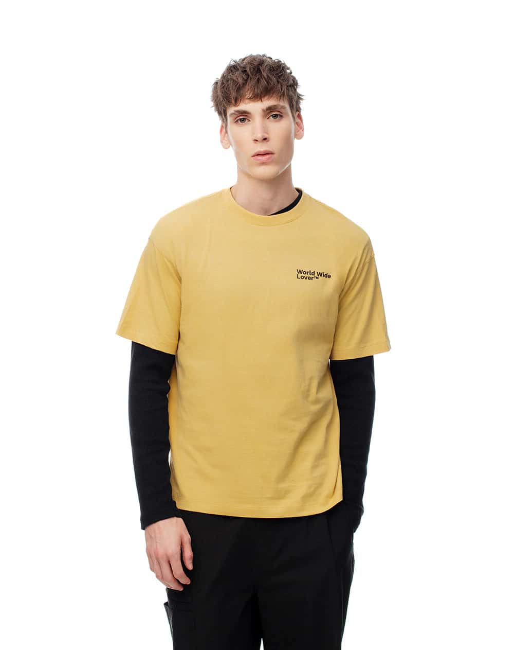 Camiseta regular algodón estampada hombre