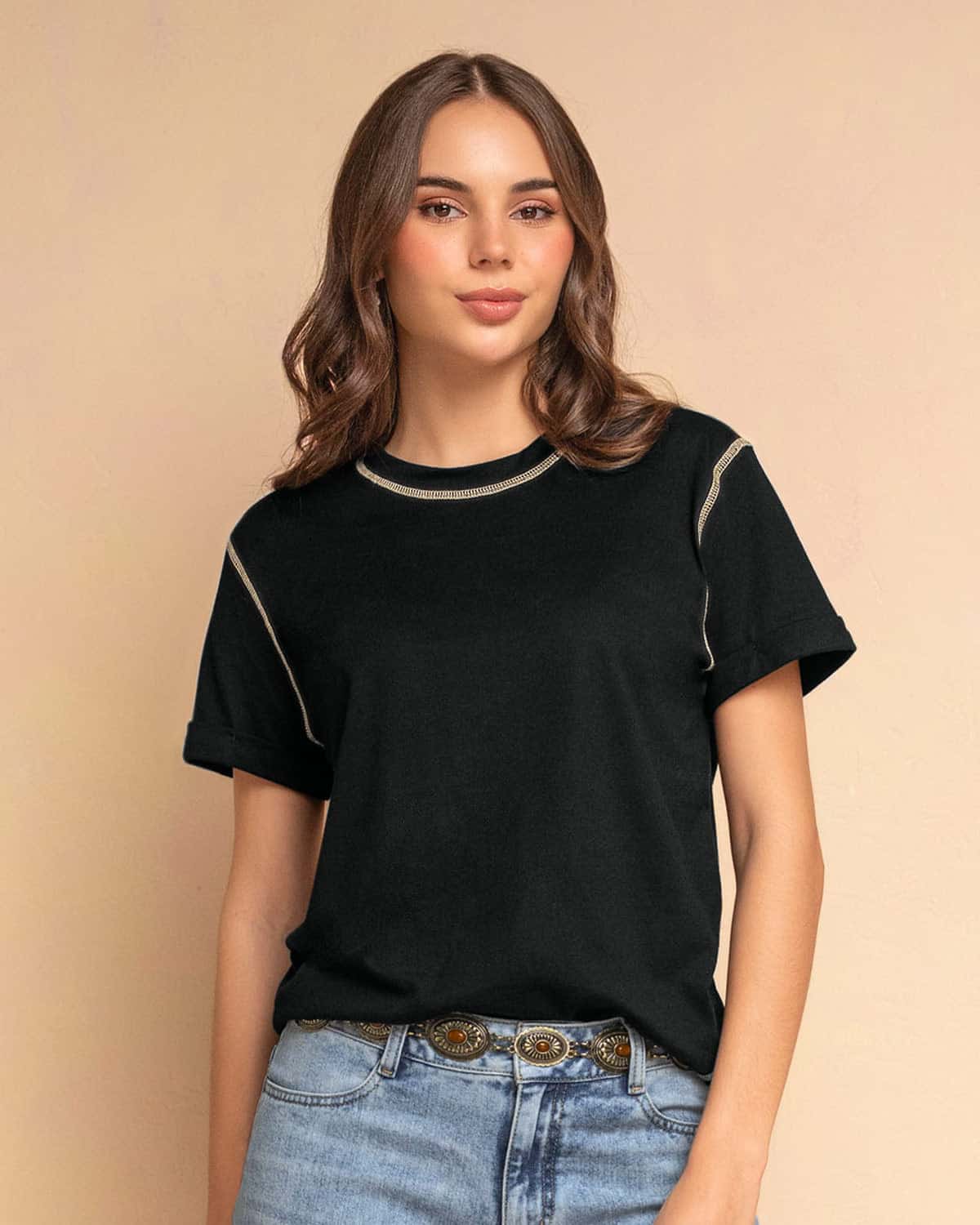 Camiseta básica manga corta con estampado