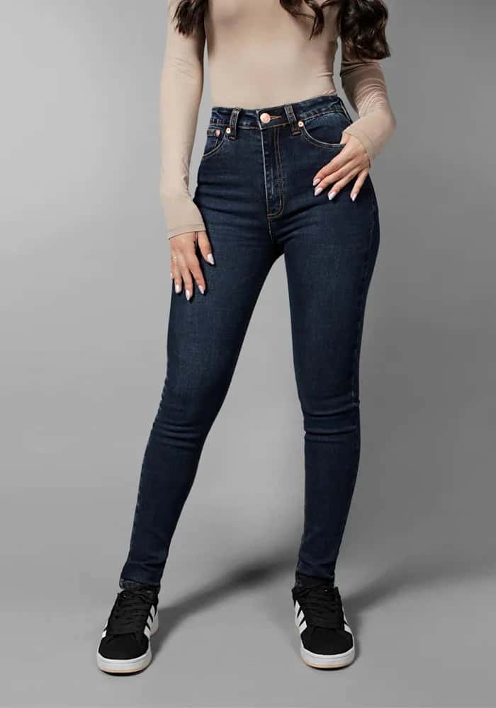 Jeans para mujer skinny tiro alto push up