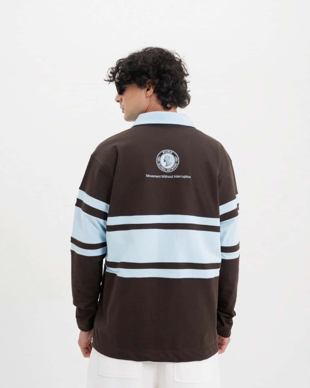 ACROSS THE LINES BROWN POLO - miniatura 3
