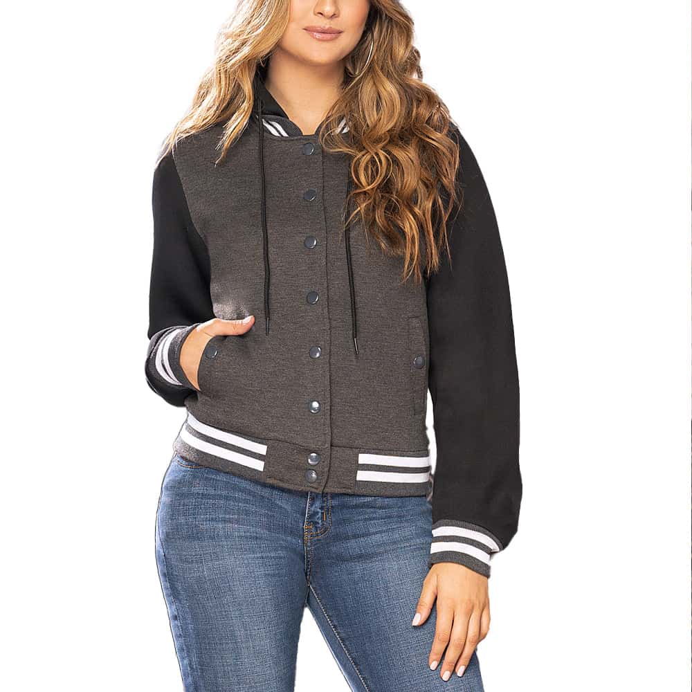 Chaqueta Nevet Gris-Negro Croydon para Mujer