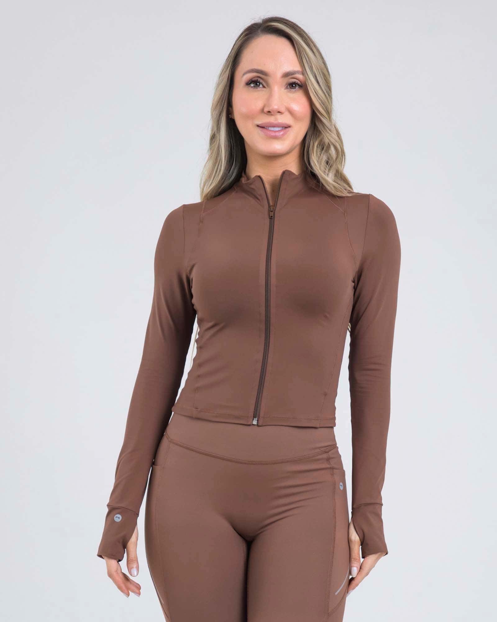Chaqueta sculpt edge marron outdoor FIBER