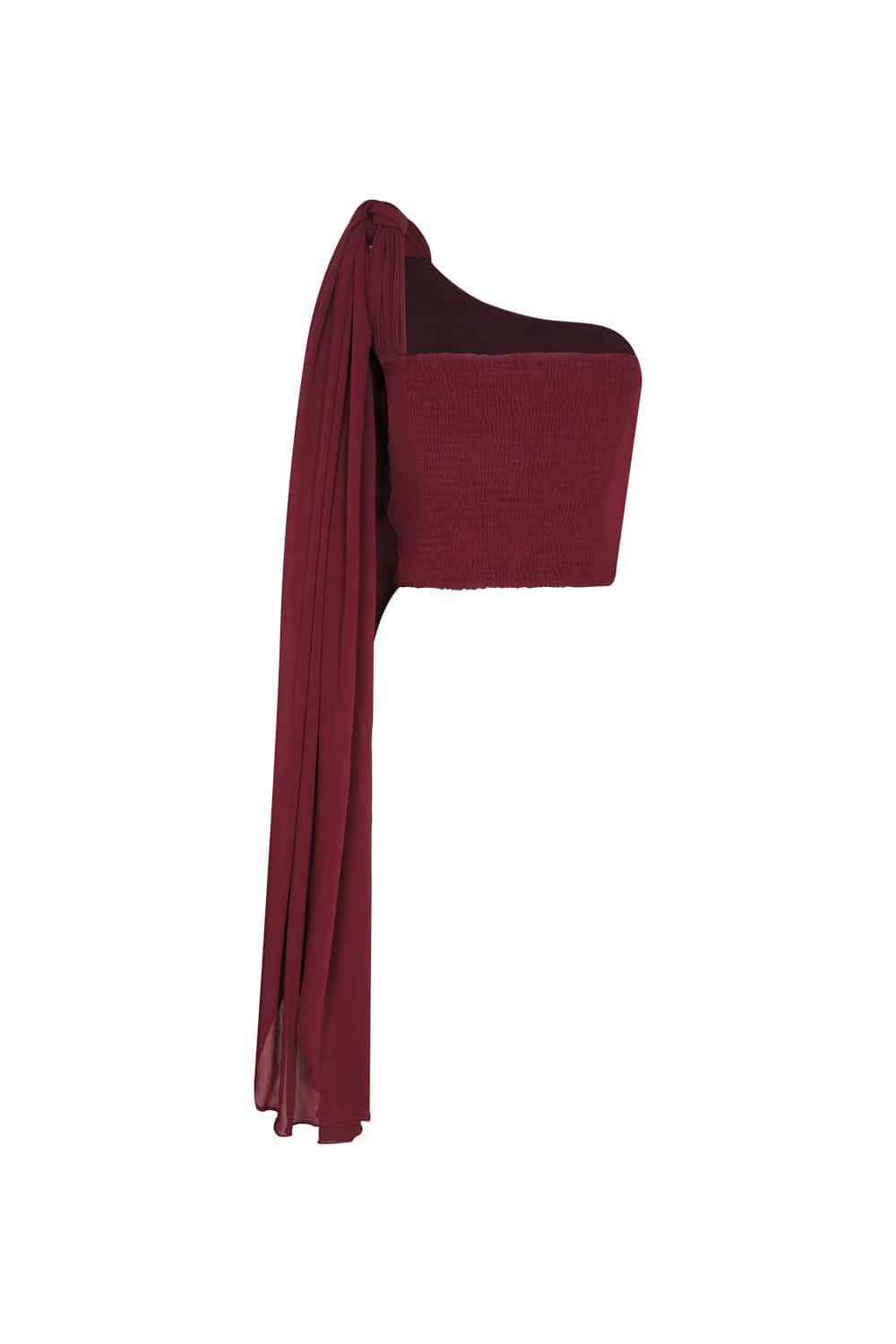 Crop top arbolaria vinotinto - miniatura 2