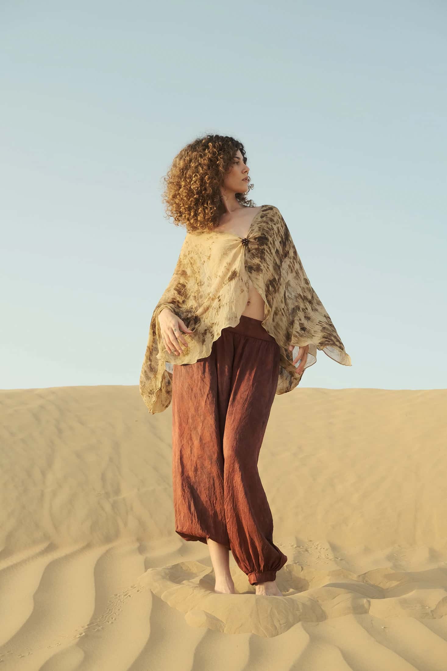 Madder Silk Dupion Balloon Pant - miniatura 3