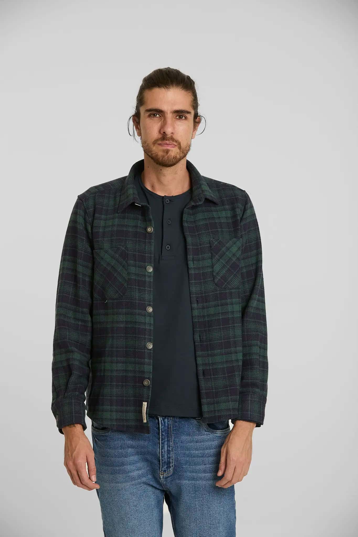 Sobrecamisa Cuadros Verde