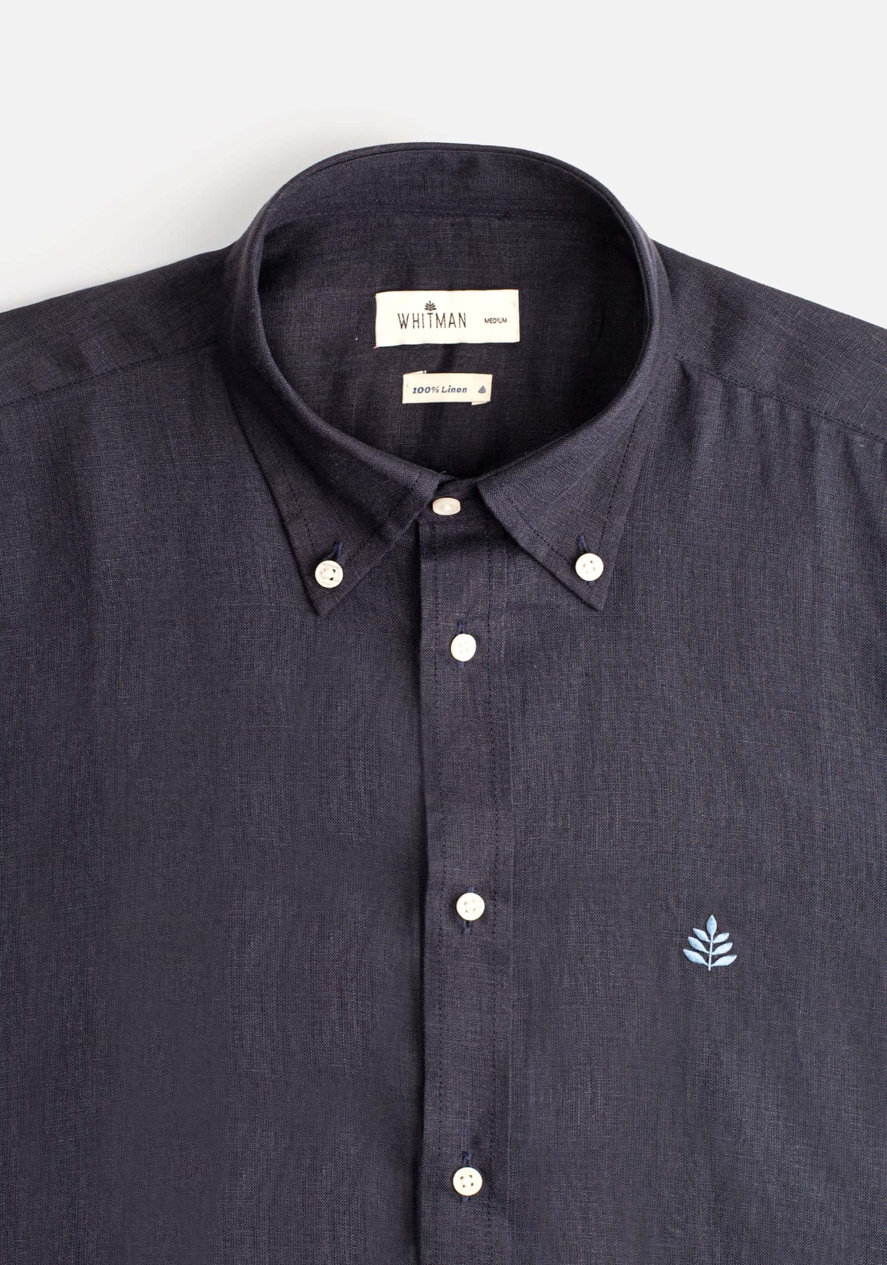 Camisa H CI Lino L-Azl Azul Osc - miniatura 2