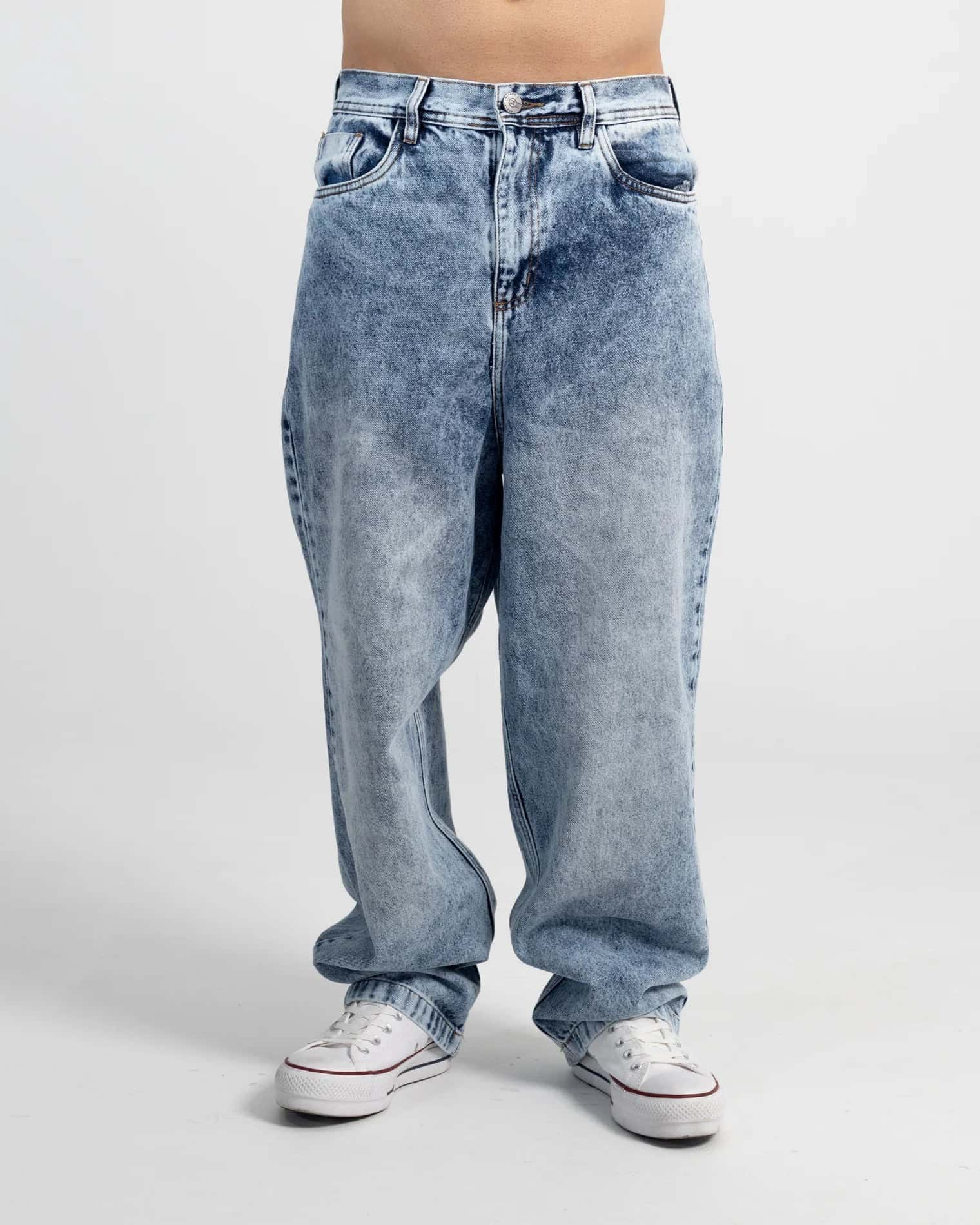 Jeans Azul Baggy Ice Washed - miniatura 6