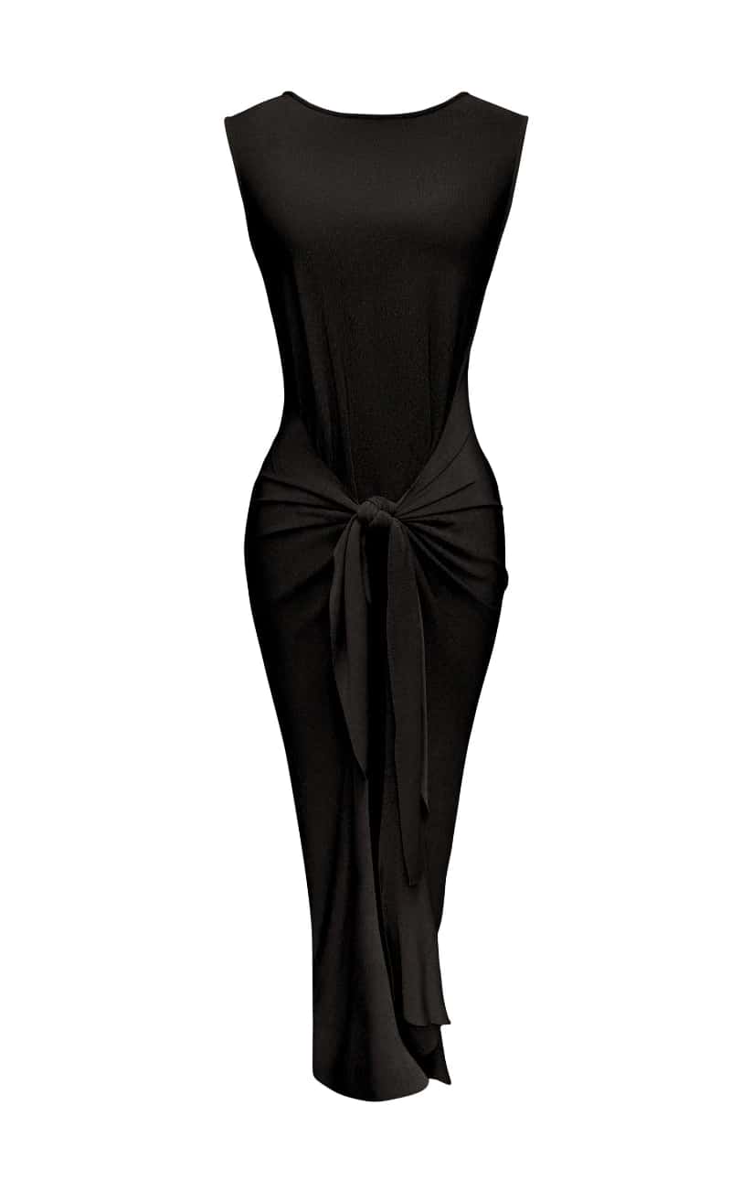 VESTIDO LARGO OBA NEGRO