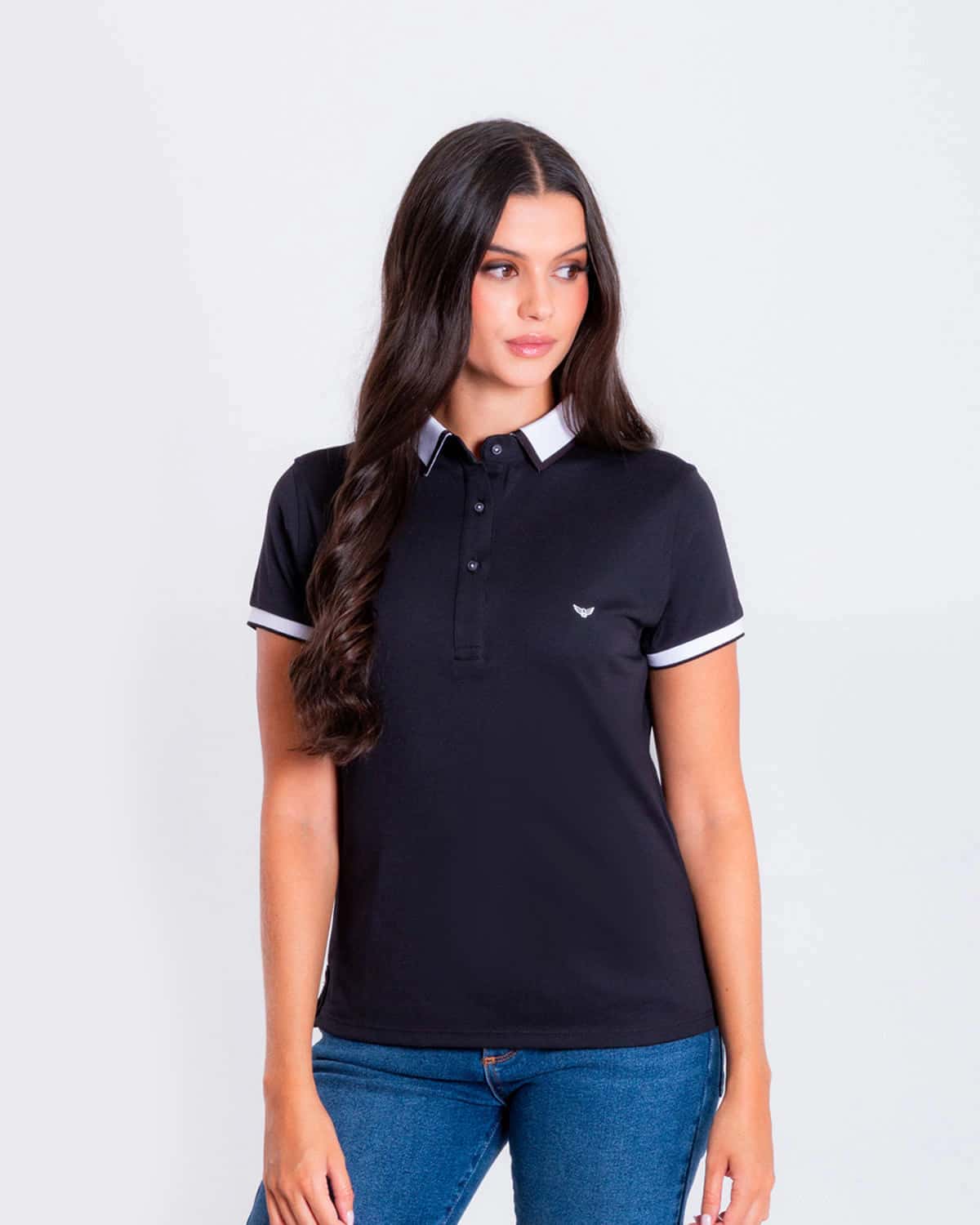 Polo negra para mujer