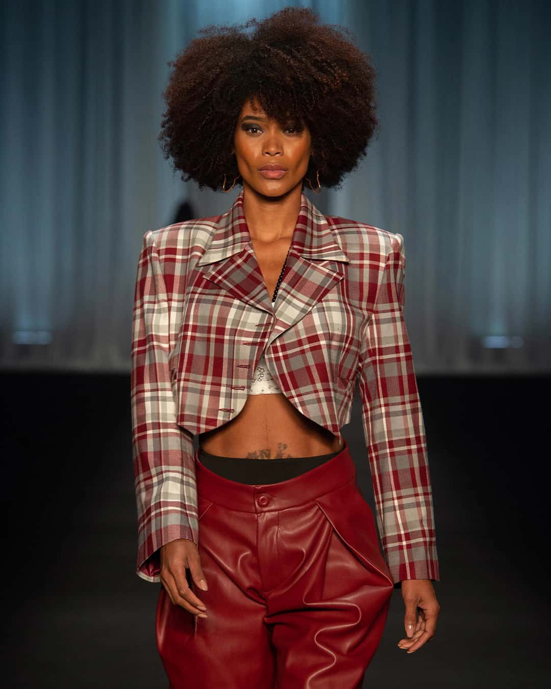 Blazer cuadros rojo