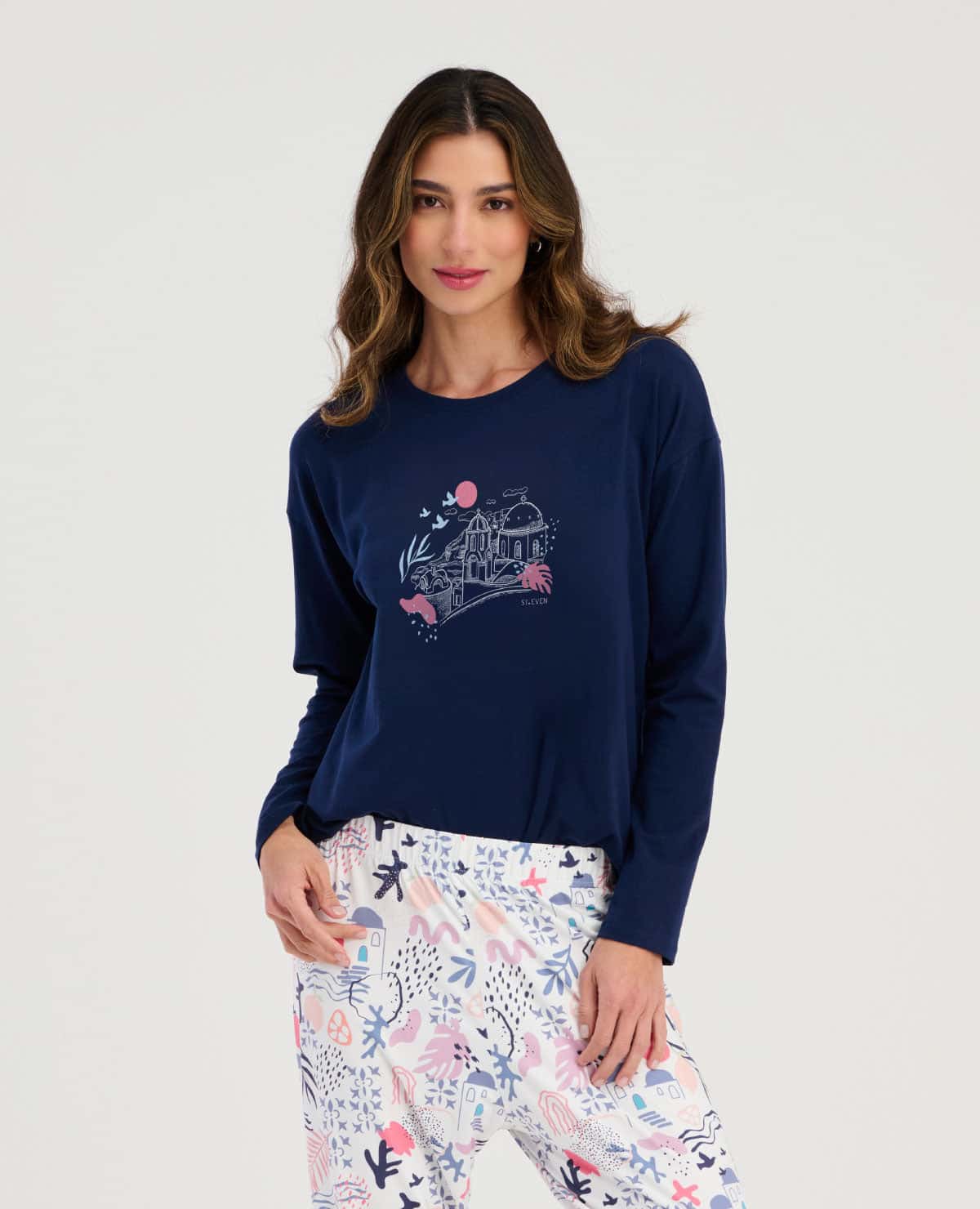 Pijama de Pantalón | Camiseta Manga Larga