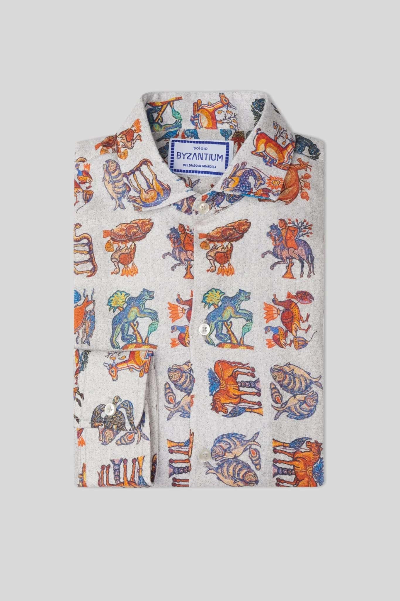 Men's linen shirt white justiniano - miniatura 10