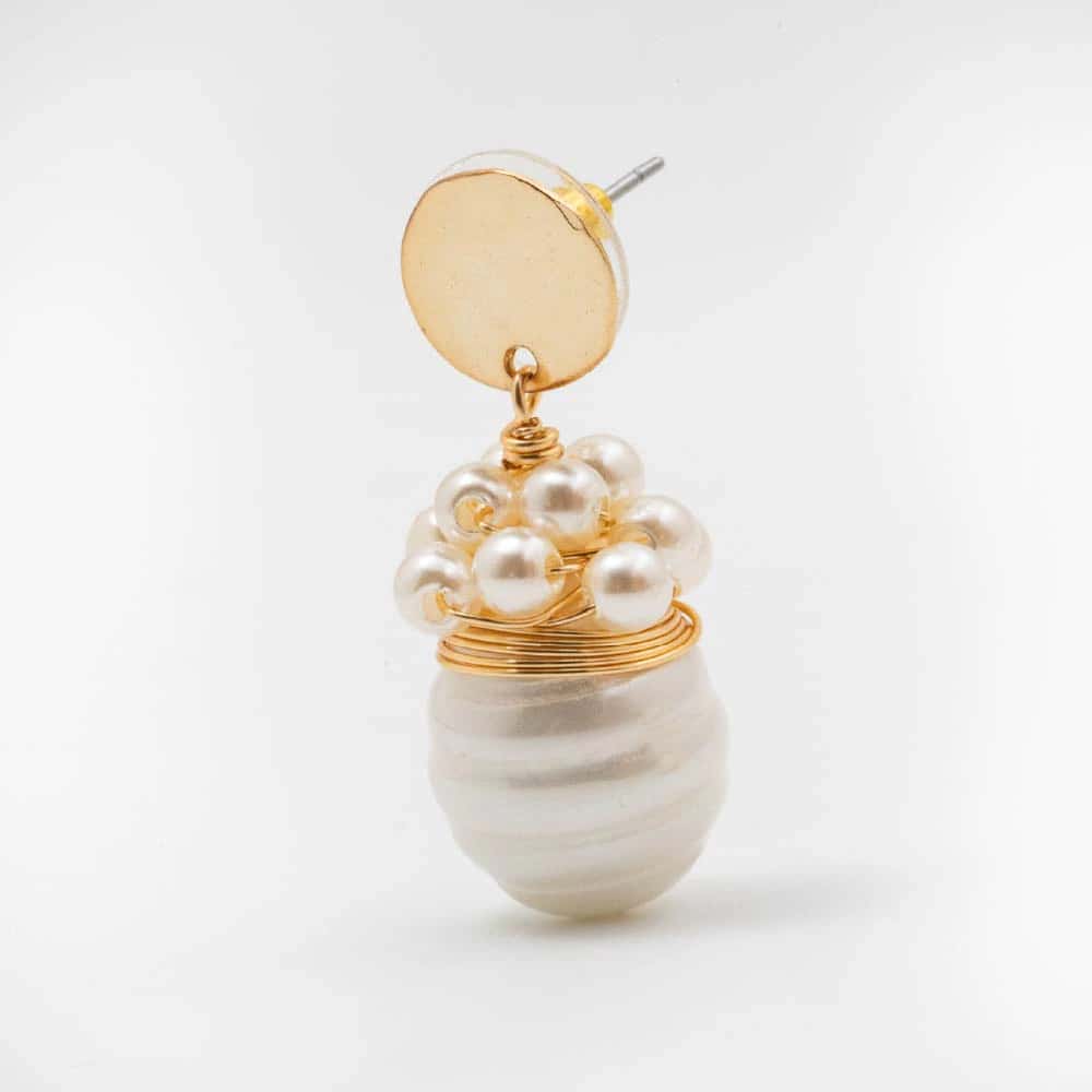 Aretes Racimo de Amor Blanco