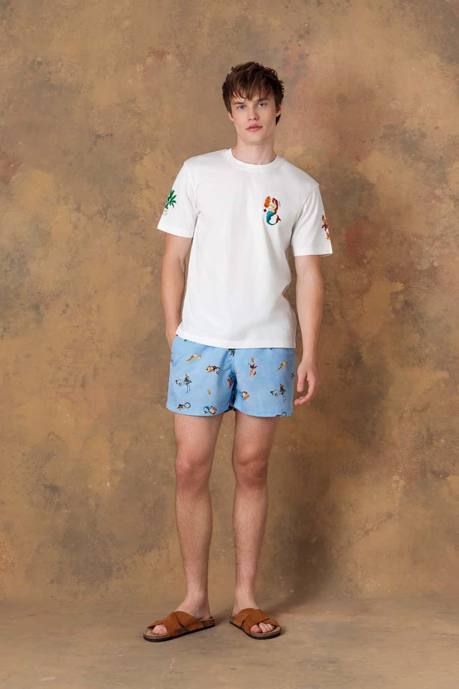 Men's cotton t-shirt panteon white