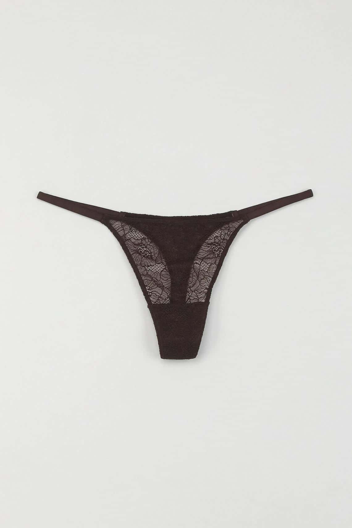 Panty tipo tanga en canje café para mujer