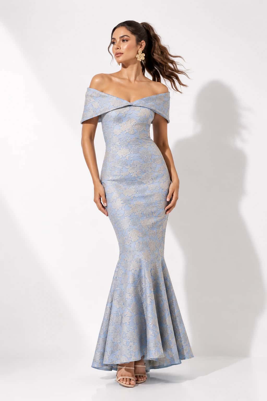 Vestido Sabina Ii Estampado Azul - miniatura 1