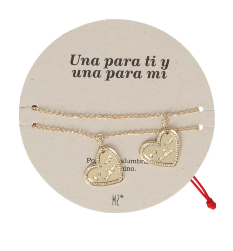 Set x 2 Pulsera Dorada I Love You Sister