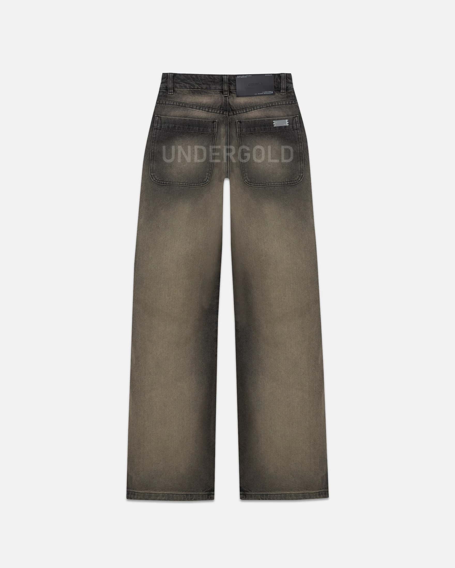 W Line Basic Wide Jeans Dirty Black