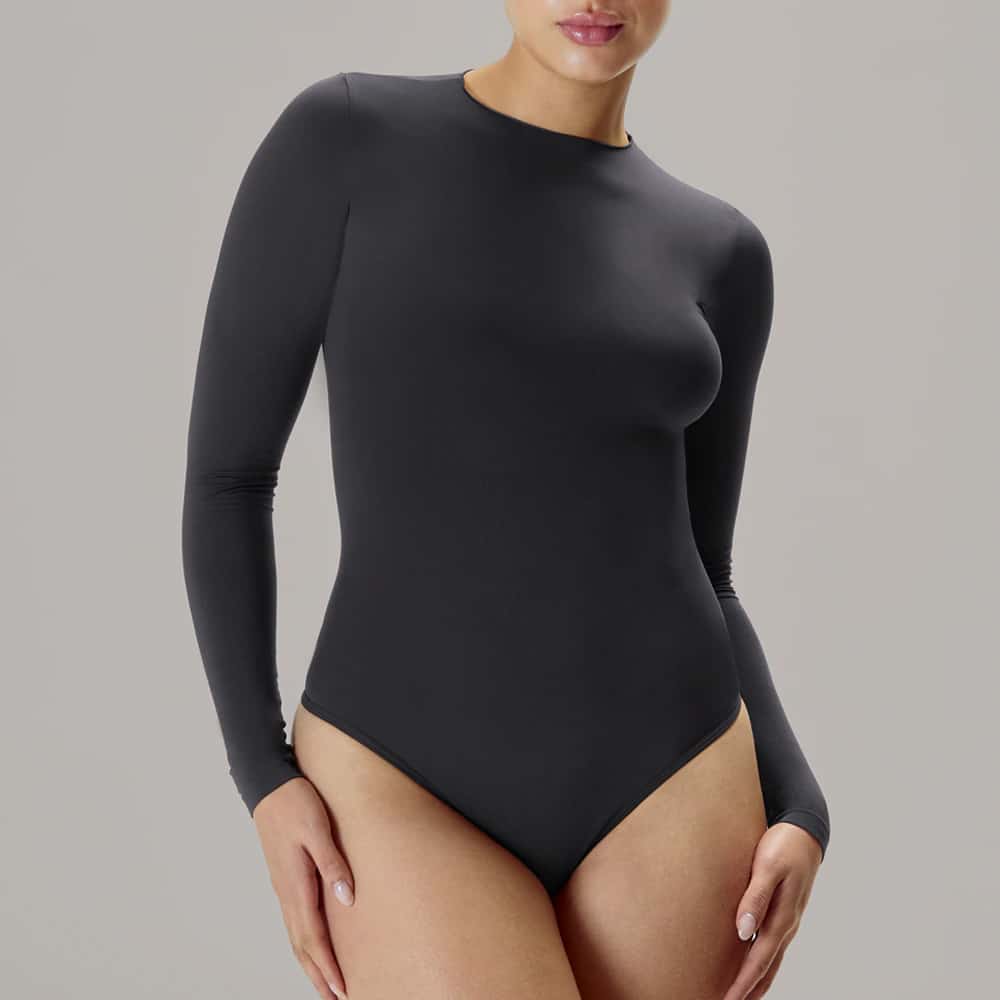 Body Manga Larga Cuello Alto Para Mujer | Lunia