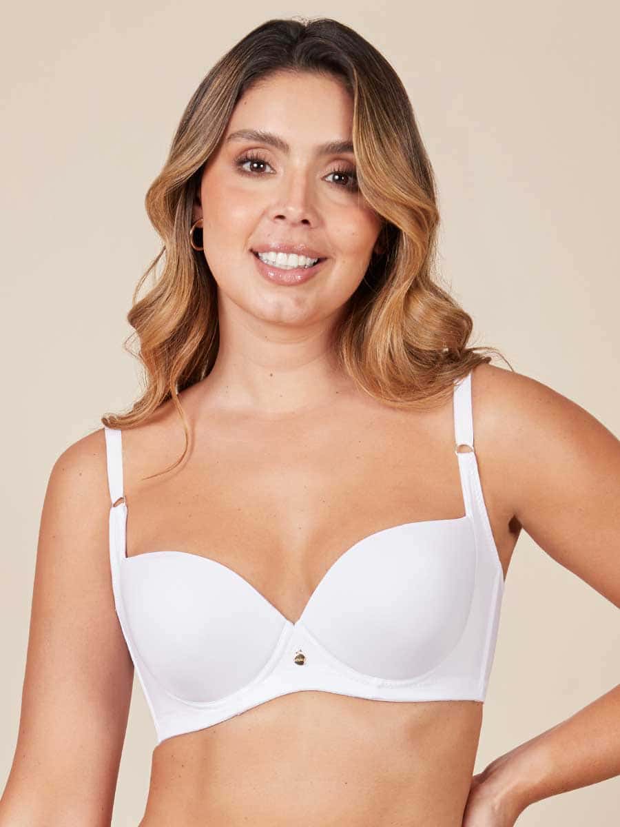 Brasier Para Mujer Espalda Ancha Color Blanco