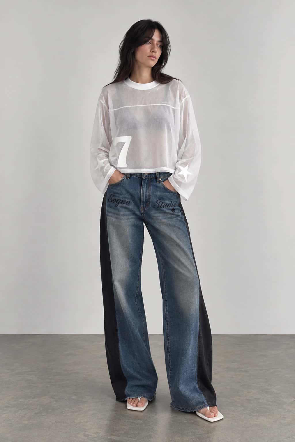 Jean Bicolor Wide Leg - miniatura 3