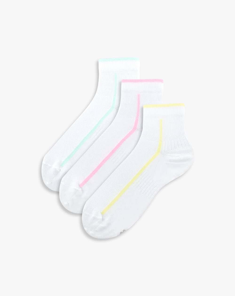 Medias mujer tobillera pack x3 surtido