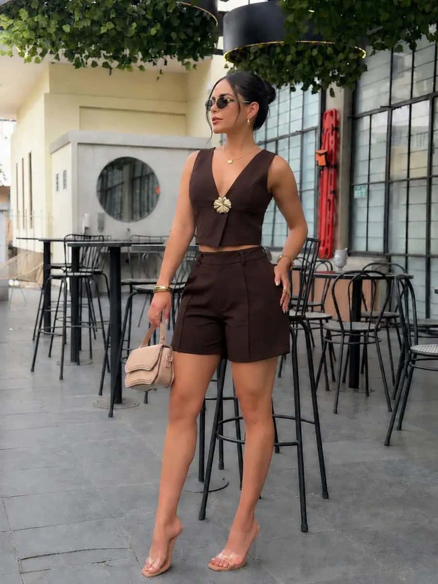 Ser bermuda florecer (mocca)