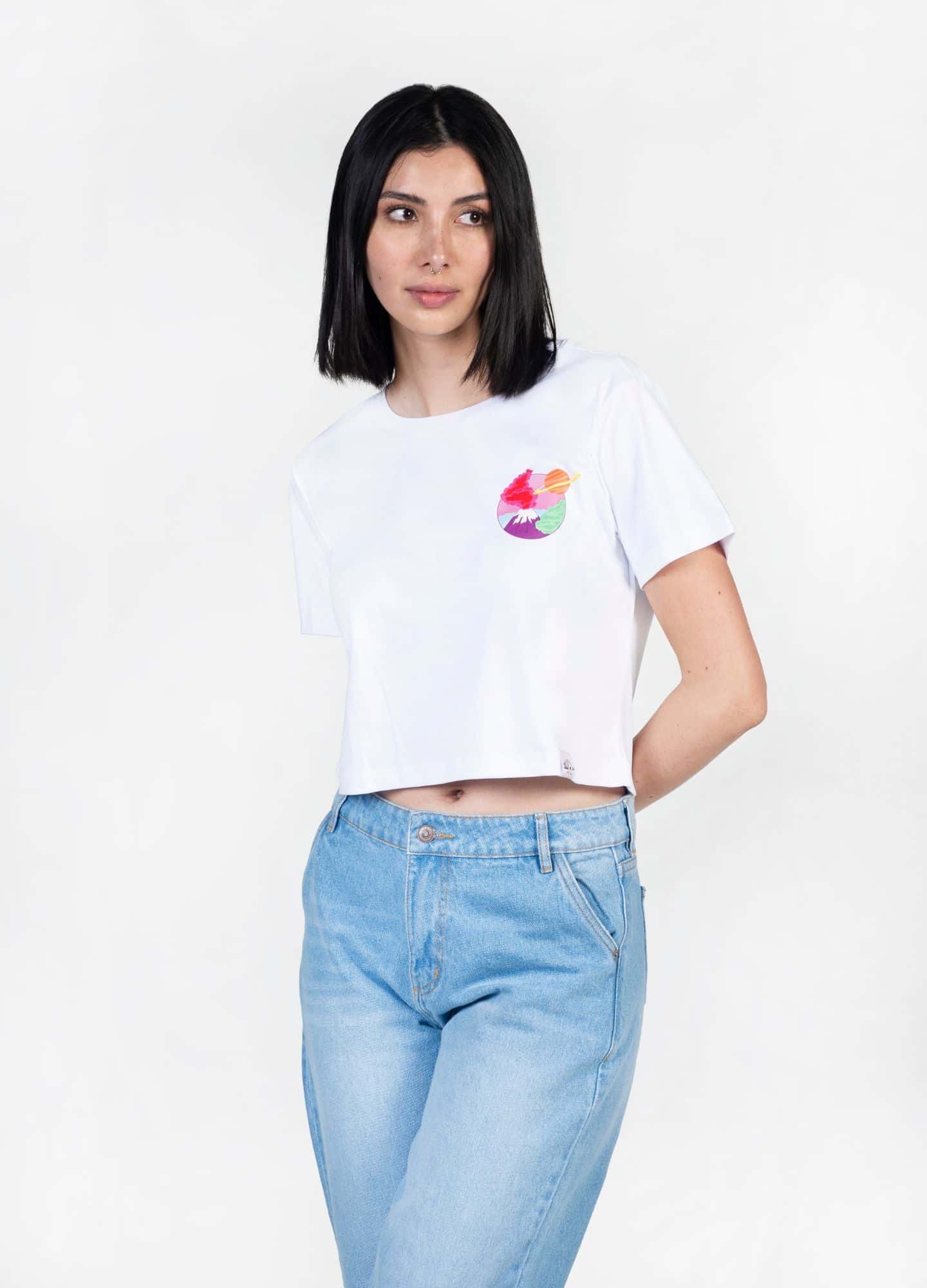 Volcano Crop Top - Blanco