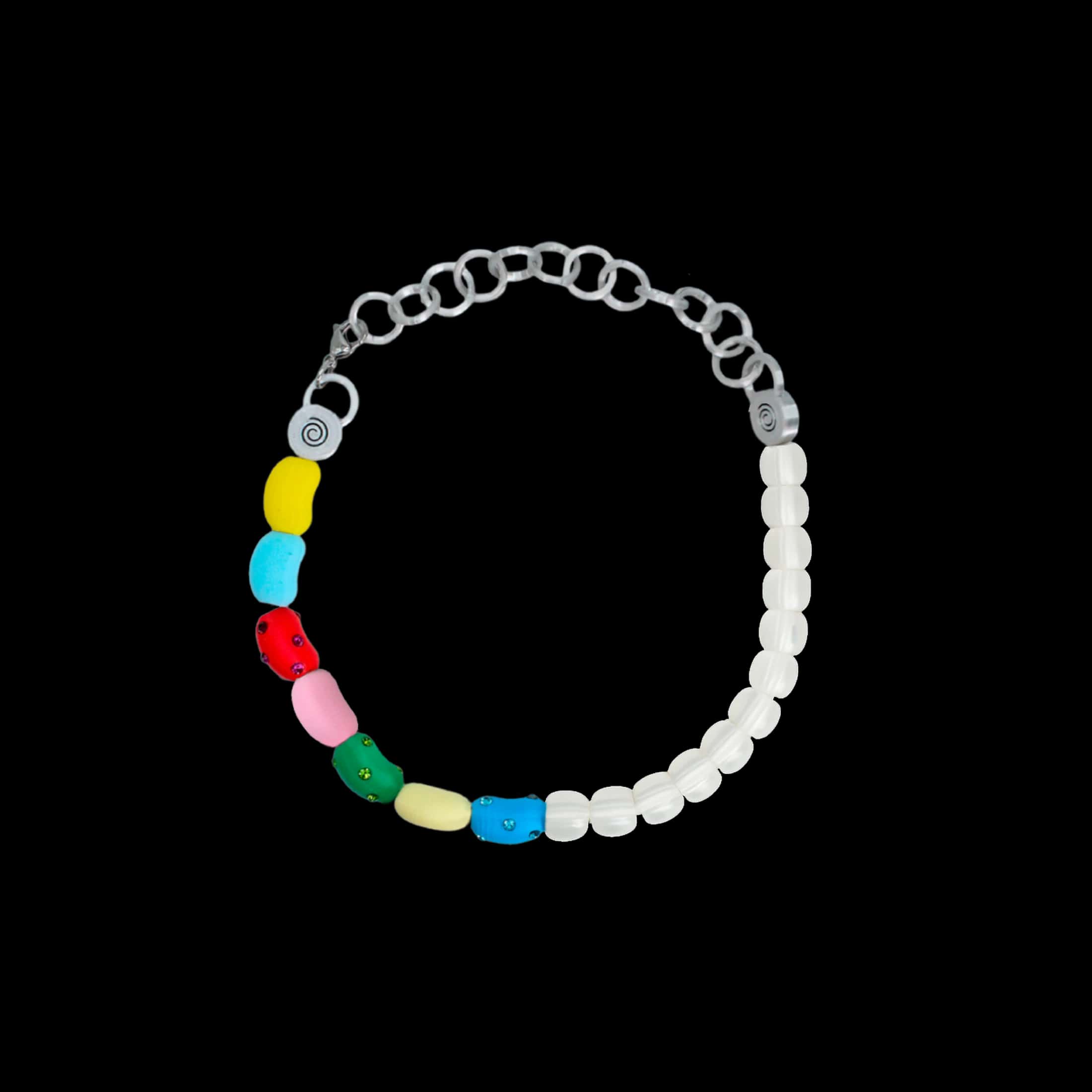 COLLAR DE GOMAS CON MAXI PERLAS