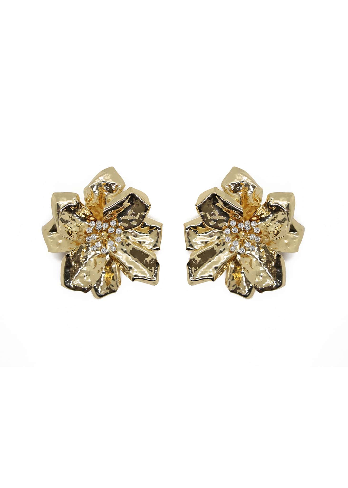 Aretes tipo broquel con forma de flor