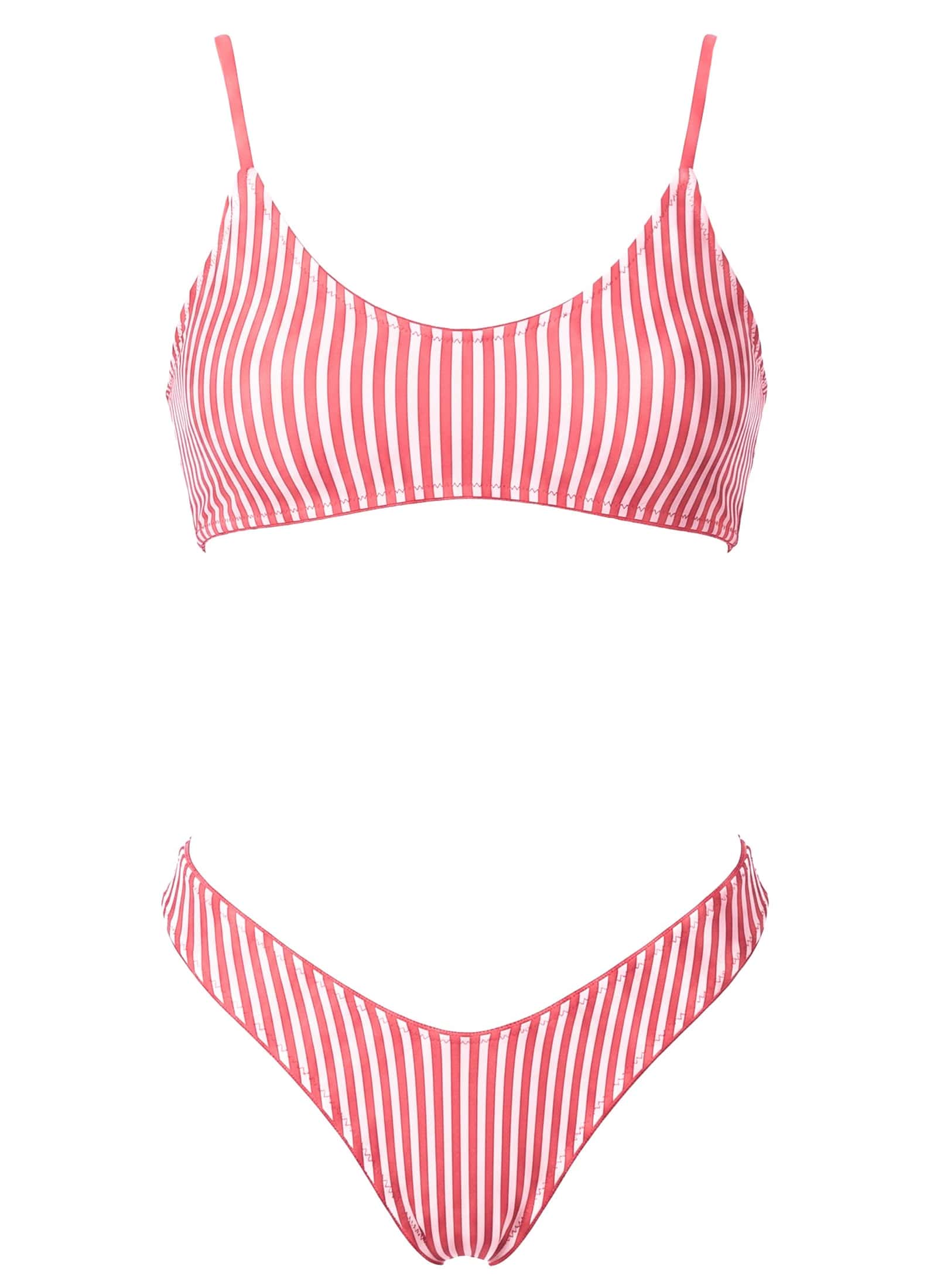 Maaji Red Camelia Splendour Regular Rise Thin Side Bikini Bottom - miniatura 6