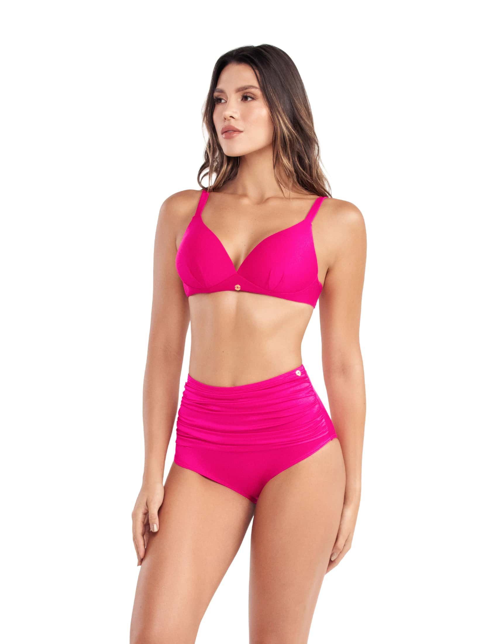 TOP DE BAÑO 46245 - TELA CON BRILLO SUTIL