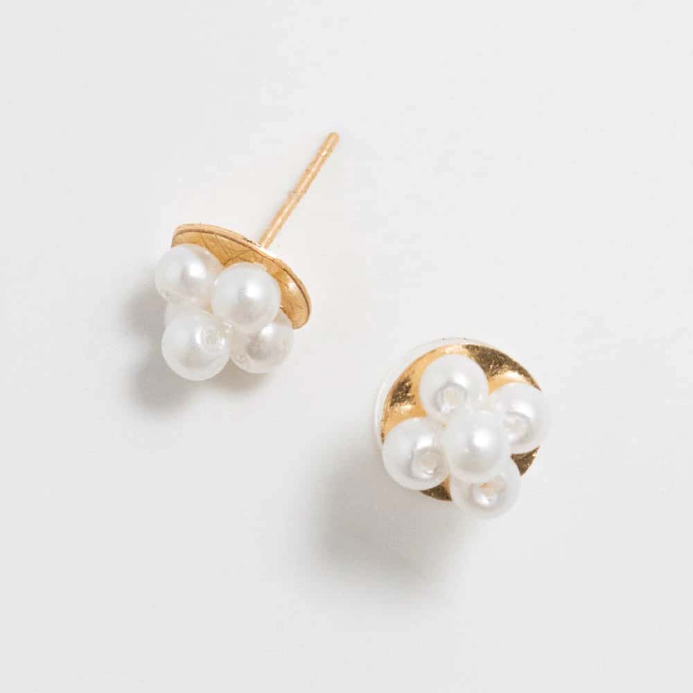 Aretes Topo Dupla Dorado