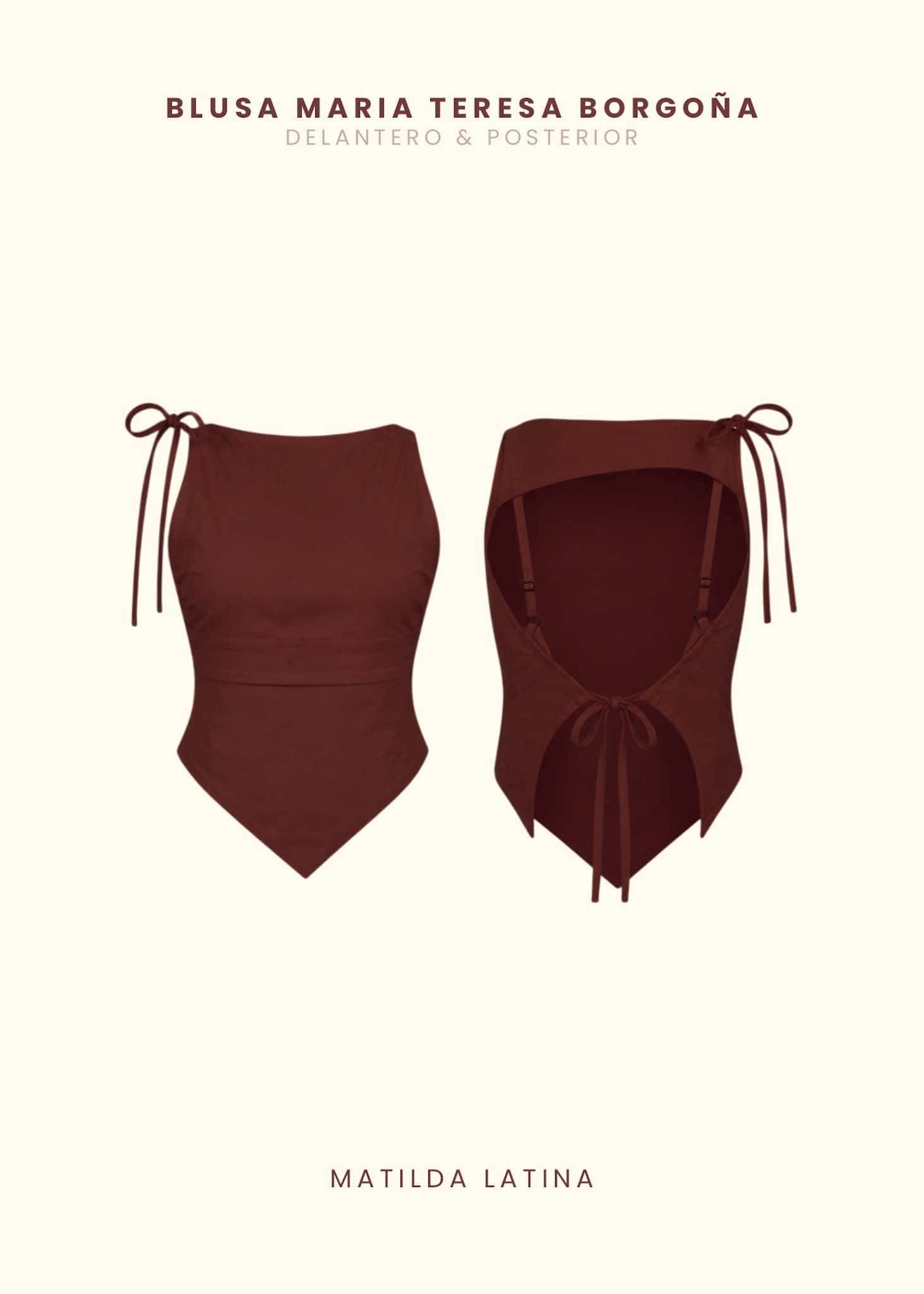 Blusa María Teresa Borgoña - miniatura 2