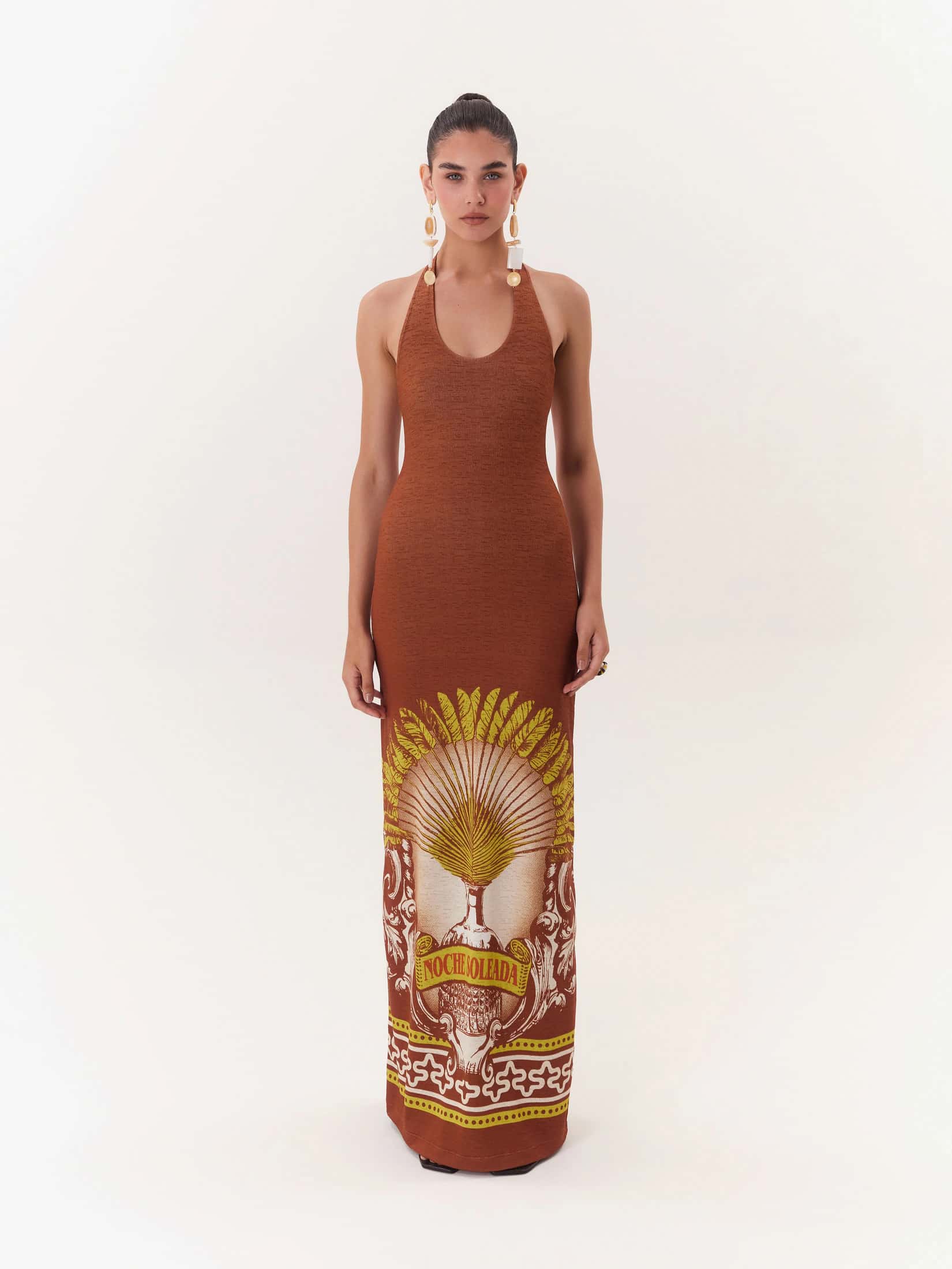 Halter Maxi Dress Solar - Café