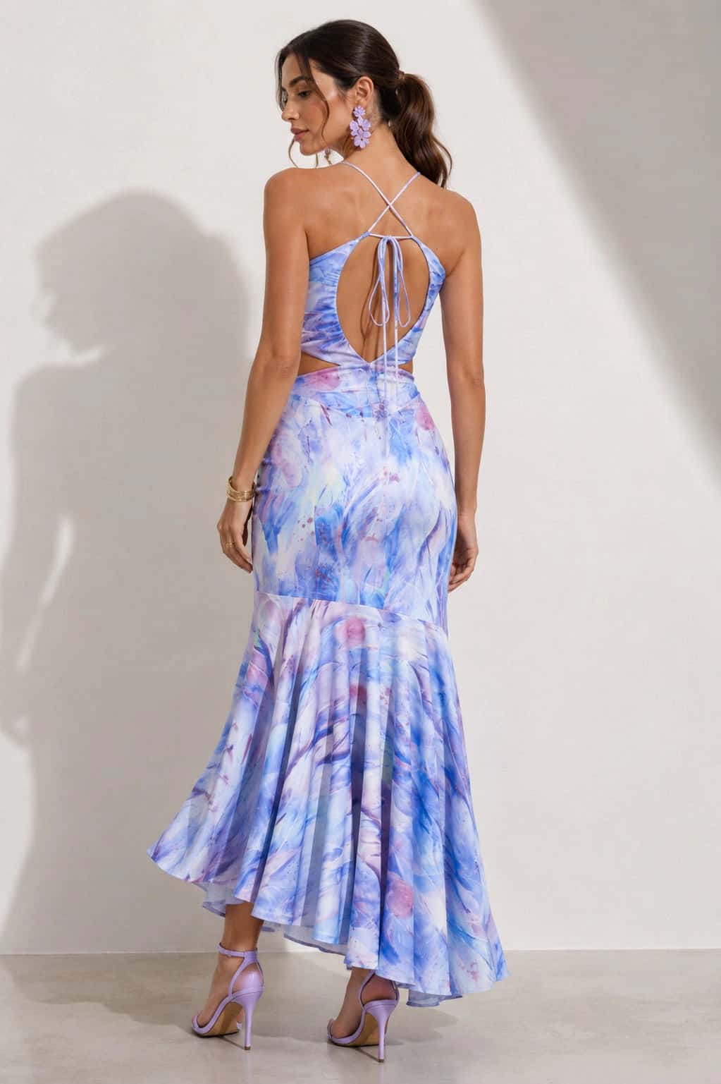 Vestido Oll Plumas Lila - miniatura 2