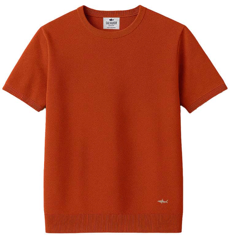 CAMISETA DE PUNTO TERRACOTA