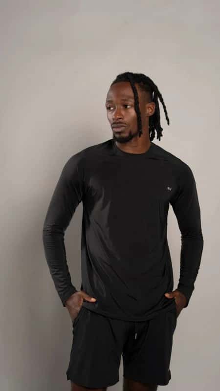 Long sleeve Men Negro - miniatura 3